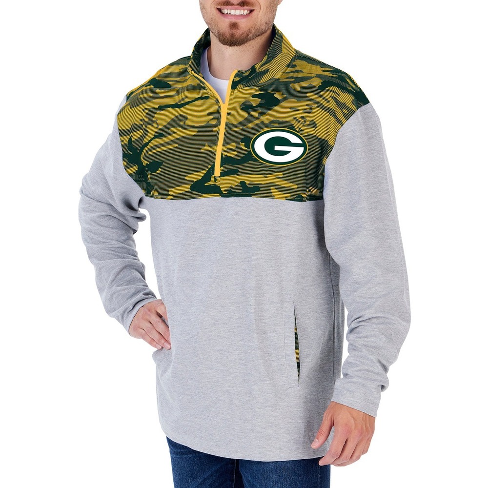 Green Bay Packers Camo 1/4 Zip Pullover Men's Small NWT